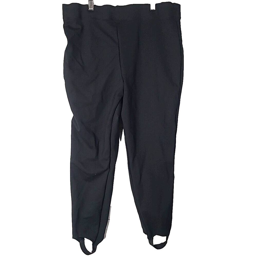 Boston Proper Y2K Black Aspen Ponte Knit Pull On Stirrup Leggings Womans Large